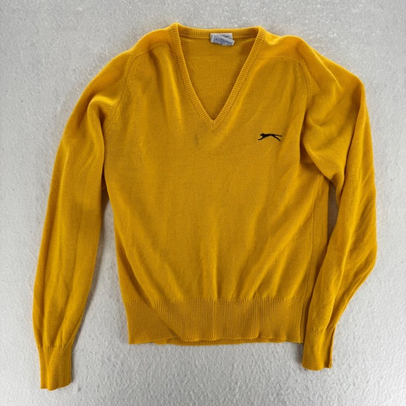 Slazenger Other - Slazenger - VTG V-Neck Sweater Acrylic Courtelle - Yellow - 38 - Mens